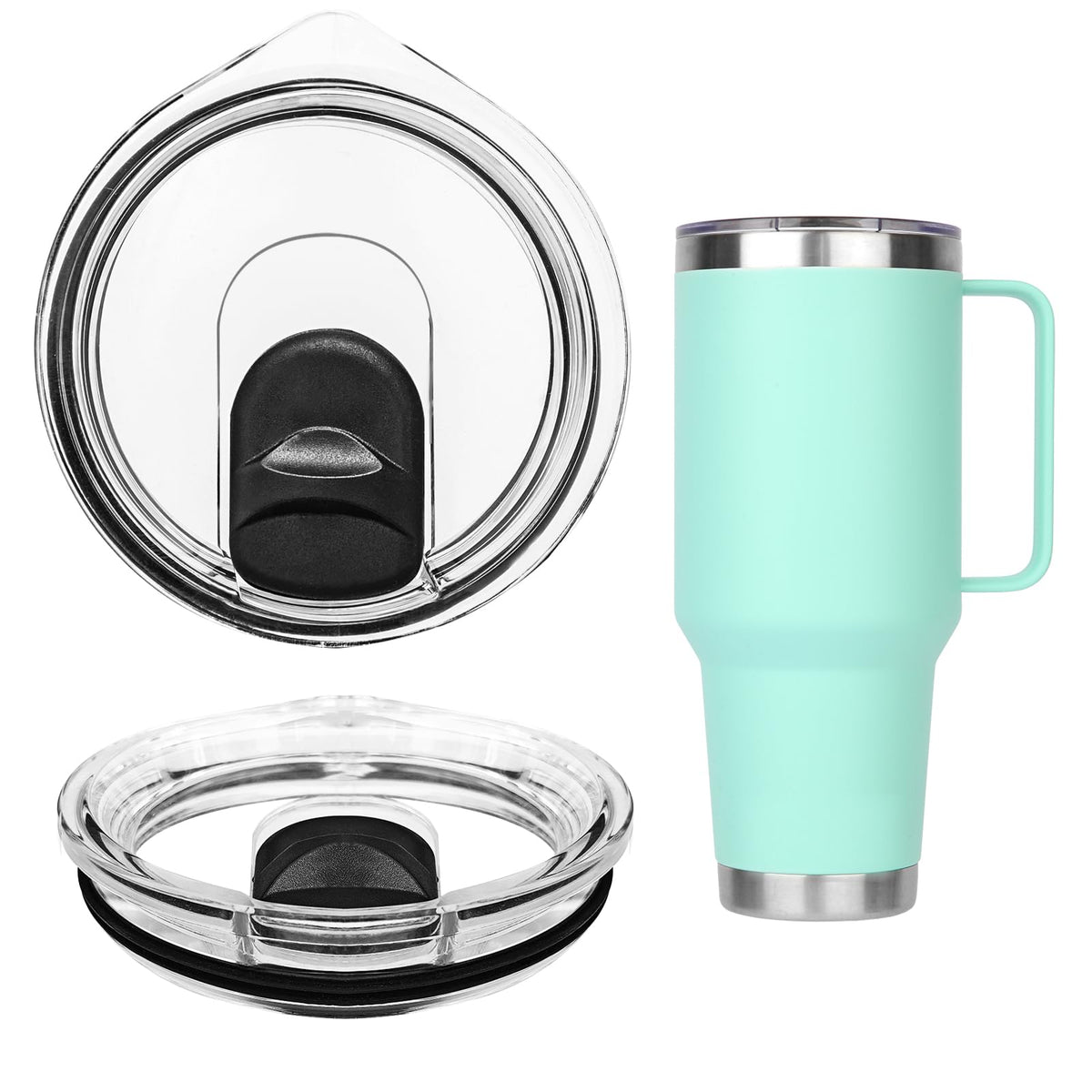 Ehzyaz YETI-compatible lid for 35–42 oz tumbler with secure seal and spill protection