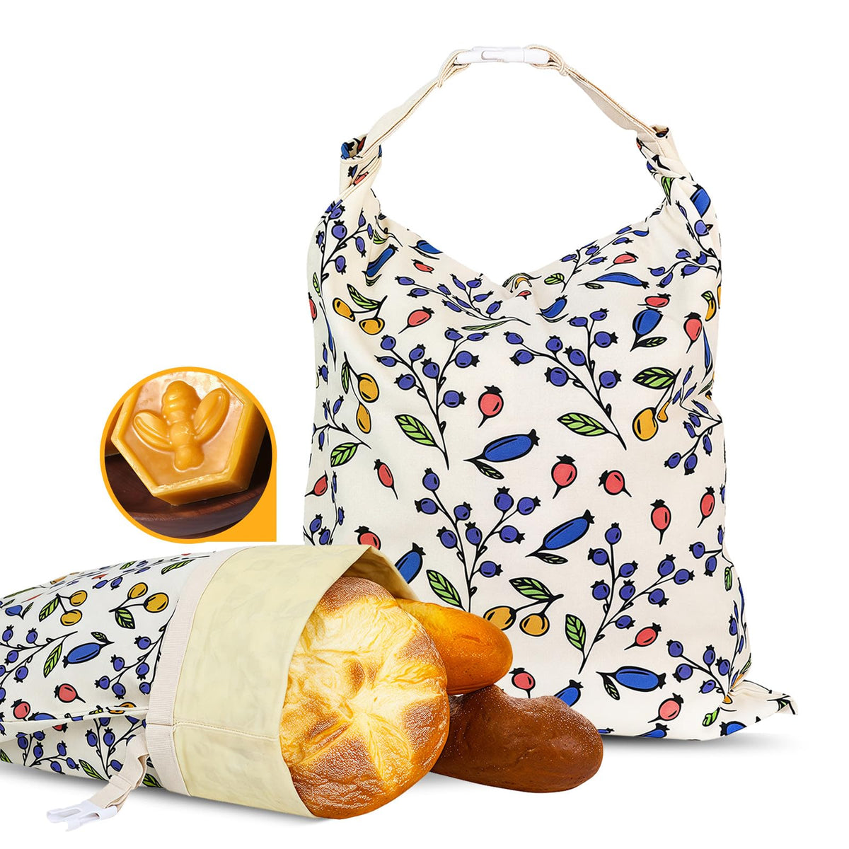 EHZYP beeswax bread bags 17x13 loaf storage keeps crusty bread fresh longer.