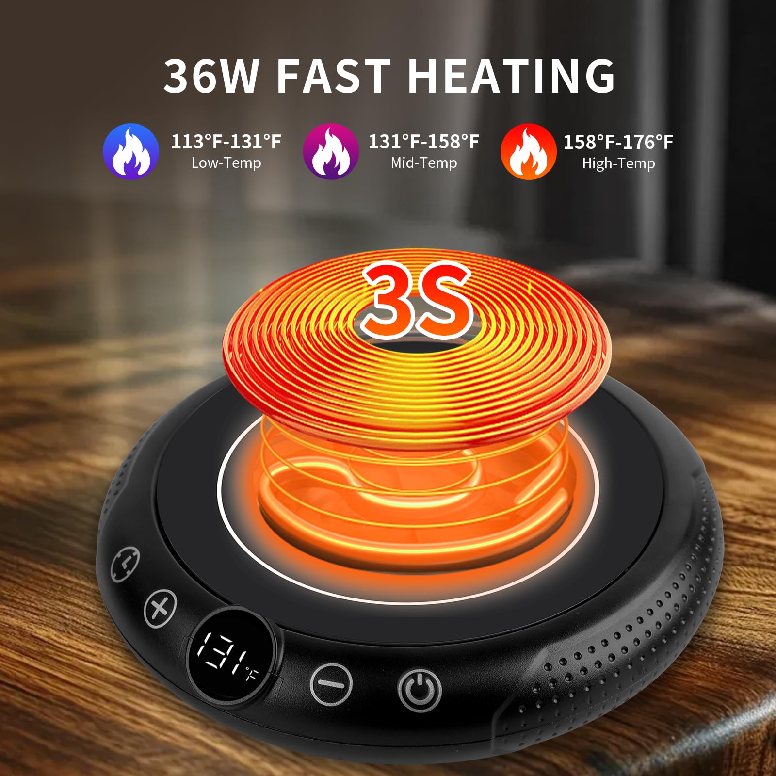 EIHO 4.4-inch heating panel fits various mug sizes