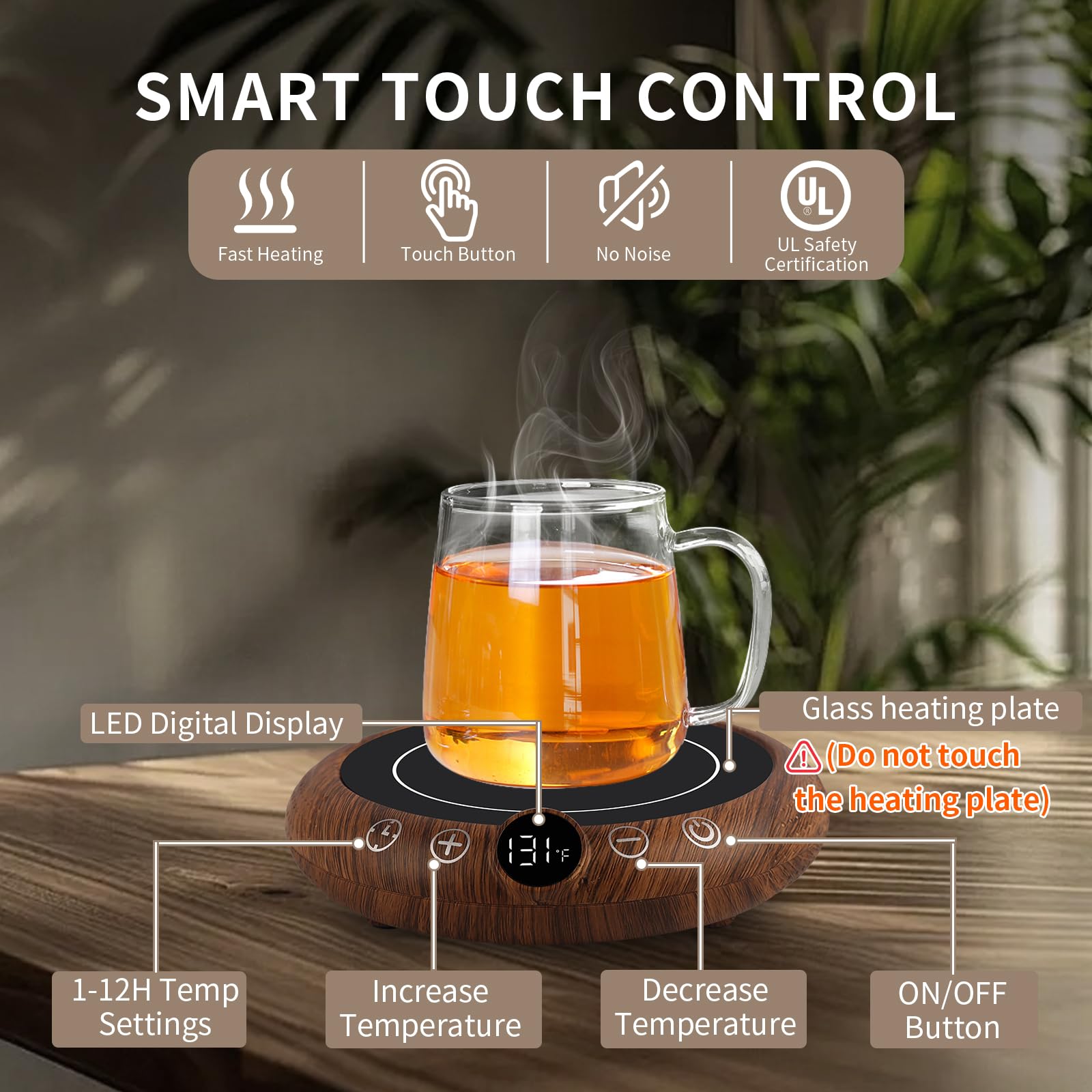 EIHO Coffee Mug Warmer four-point-four-inch heating panel for various cups