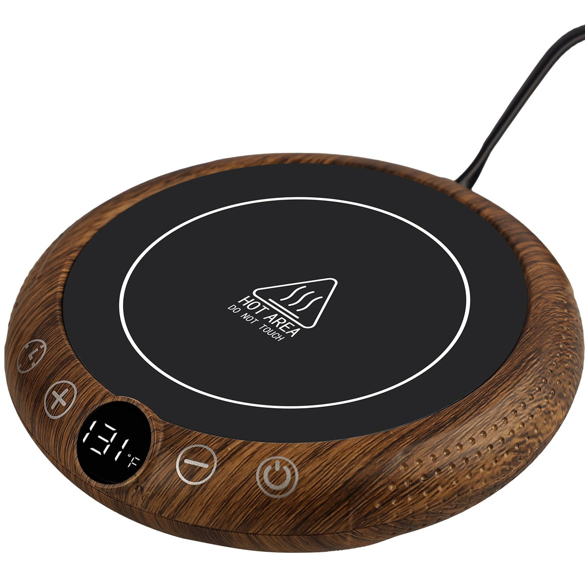 EIHO Coffee Mug Warmer viewed from top angle on a tidy desk