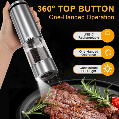 EIHO one-handed grinder enables quick seasoning with a simple top press
