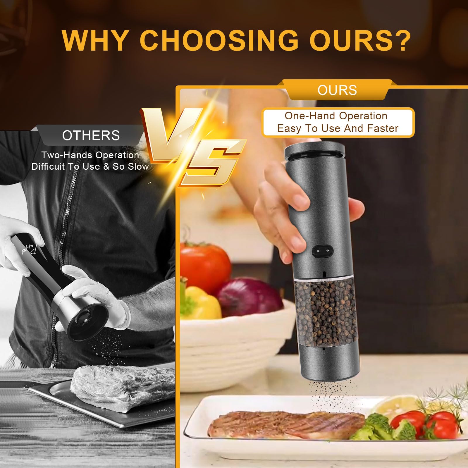 White ceramic grinding core remains odorless and easy to clean