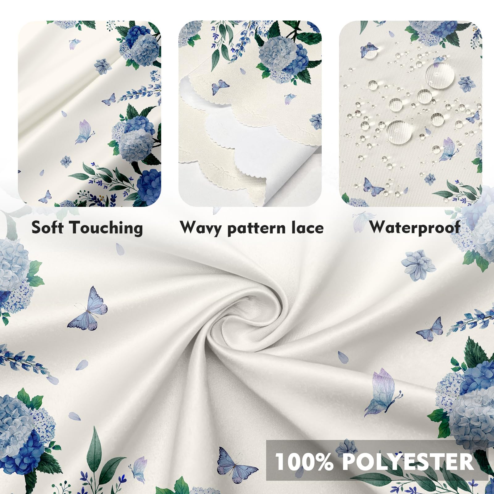 Eikione round tablecloth sized 60 inches for standard tables