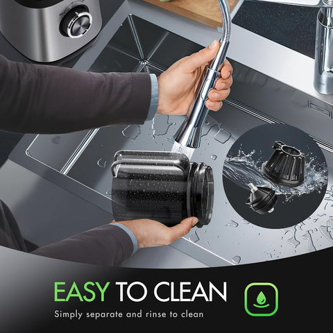 EILKOS dishwasher-safe parts simplify cleanup and maintenance.