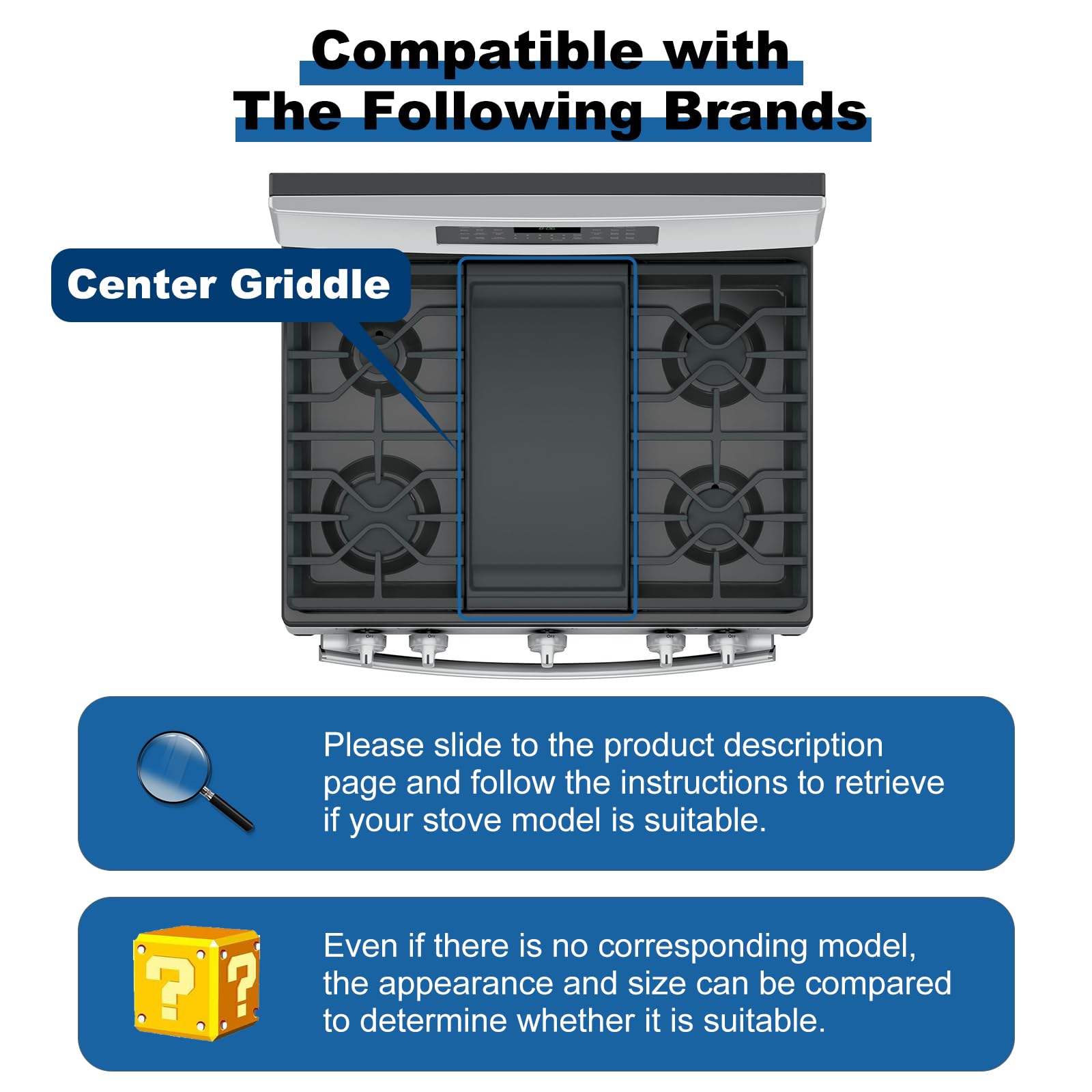 EIOLWJIEO center grate replacement for GE range with versatile cooking options