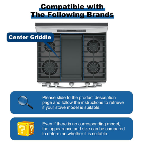 EIOLWJIEO center grate replacement for GE range with versatile cooking options