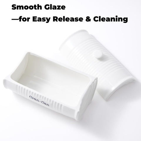 Eiqijci 14-16oz can-fit dish designed for standard cranberry sauce.
