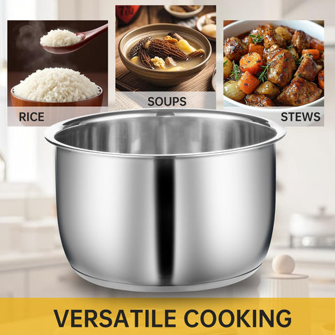 Eiszhjk 304 stainless steel inner pot delivering durability and rust resistance for daily cooking