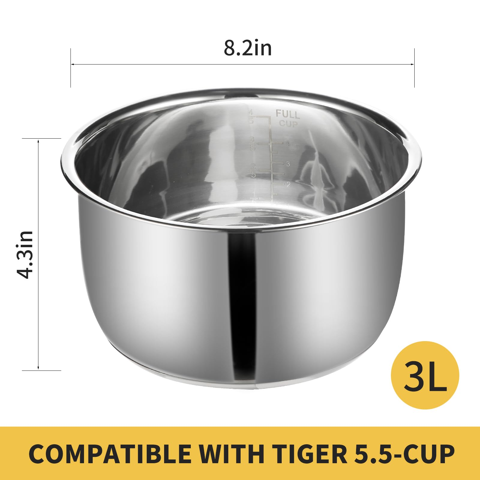 Eiszhjk durable rustproof inner pot stands up to high-temperature cooking
