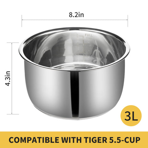 Eiszhjk durable rustproof inner pot stands up to high-temperature cooking
