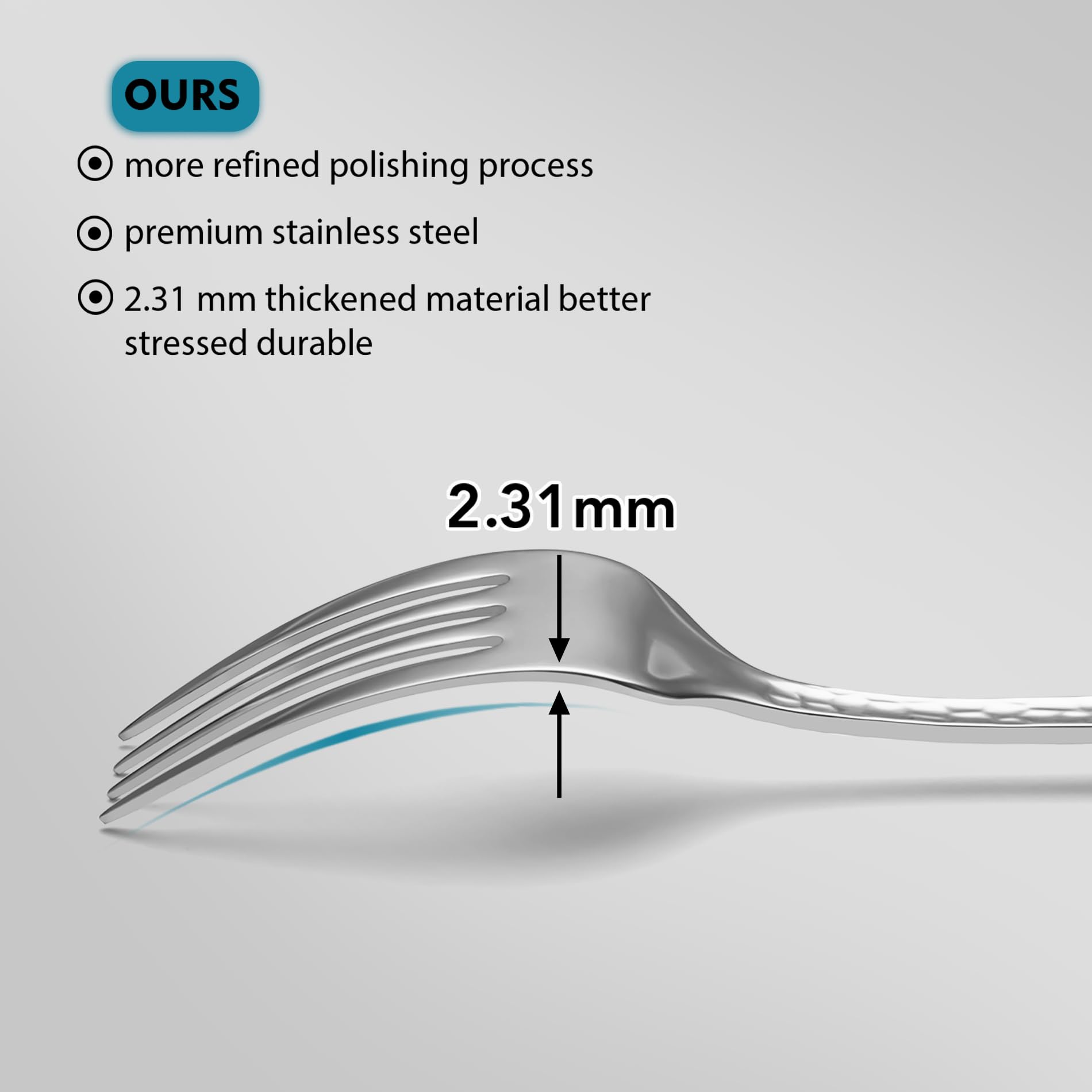 EIUBUIE hammered handle texture adds style and comfort to daily dining.