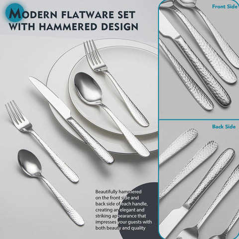 EIUBUIE mirror-polished stainless steel cutlery shines and cleans easily after use.
