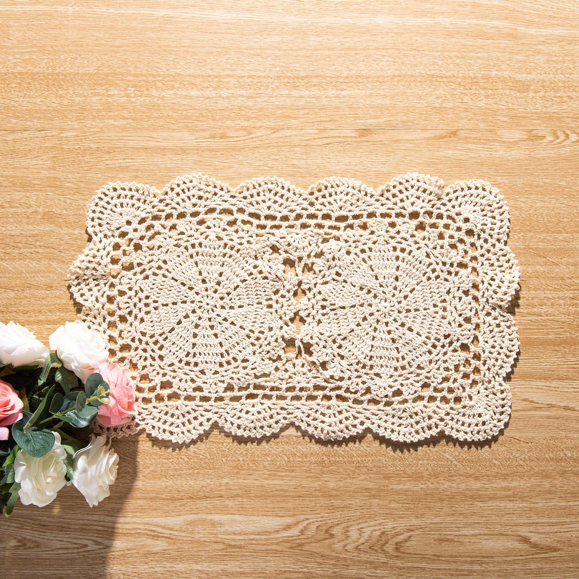 Eiyye decorative doilies elevate candlesticks and small decor items.
