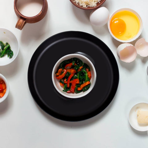 ejonirinjonir EI 18pcs black wheat straw plates dishwasher-safe, effortless cleanup after meals.