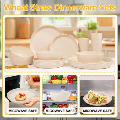 ejonirinjonir EI 24pcs microwave-safe plates for quick reheating