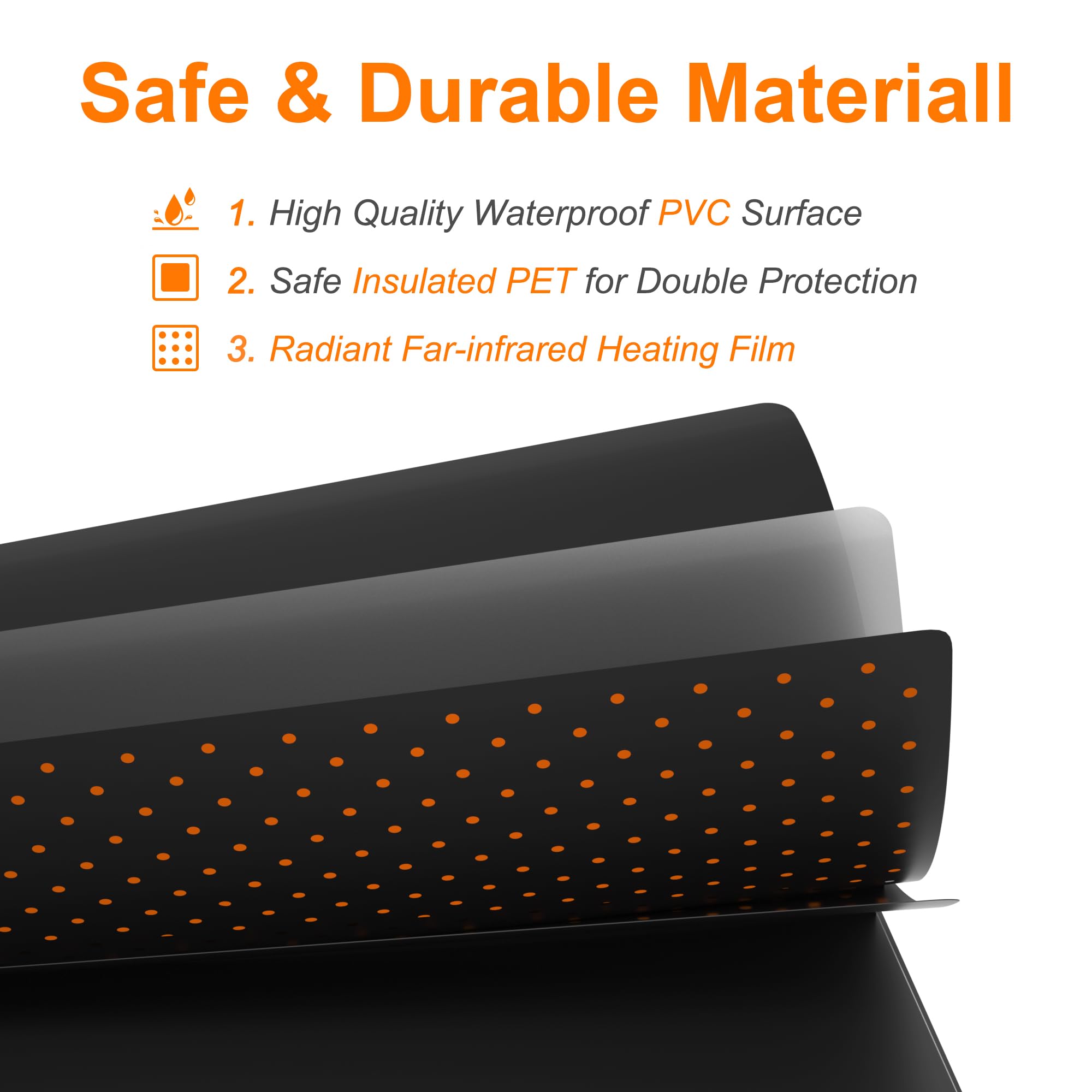 EKEPIN heat mat with lid-covered container for dough proofing