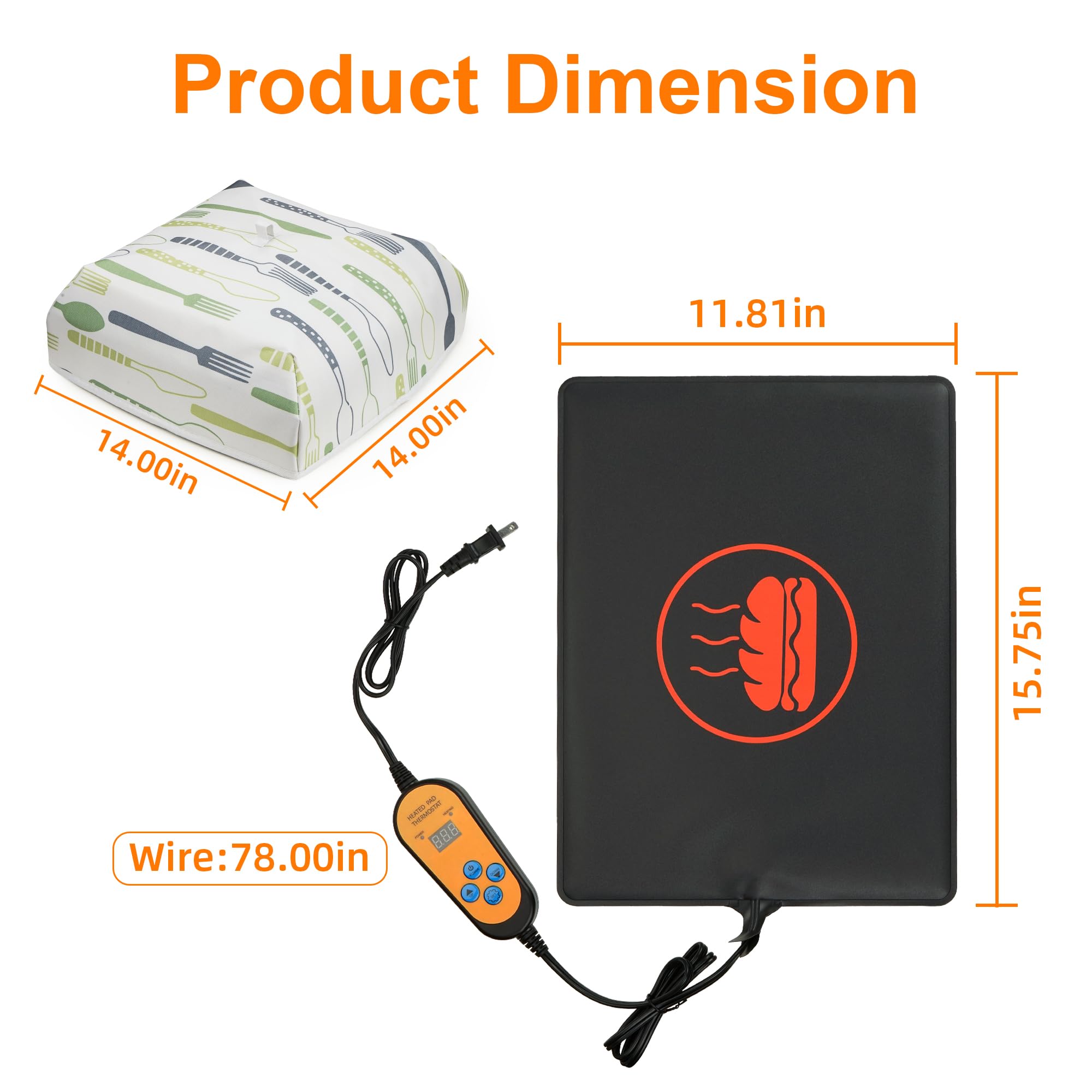 EKEPIN heat mat with thermostat controller for precise temperature control