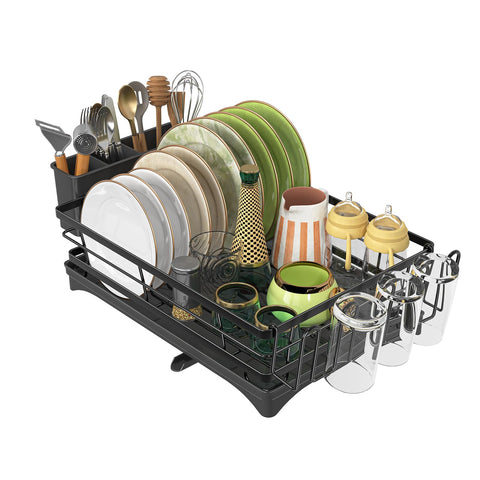 Ekisemio dish rack drip tray keeps water contained and countertops dry