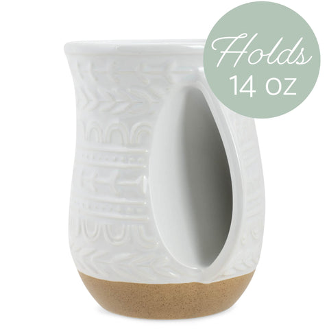Inside lip reads Cup of Cozy, a charming touch for tea rituals.