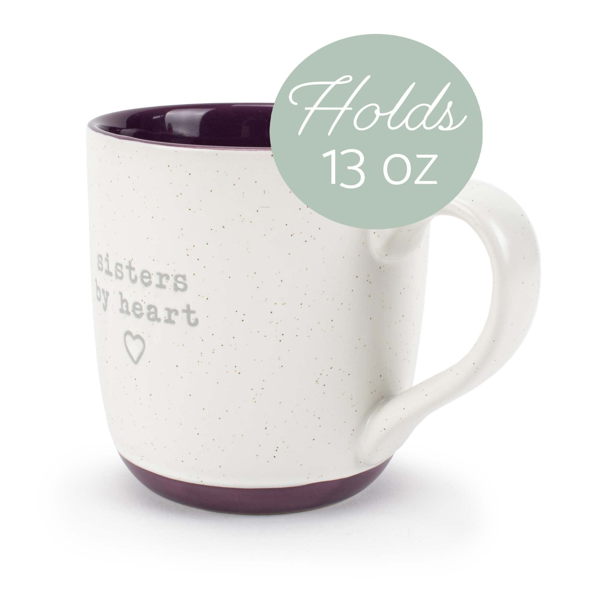 Elanze Designs speckled purple mug close-up glaze detail