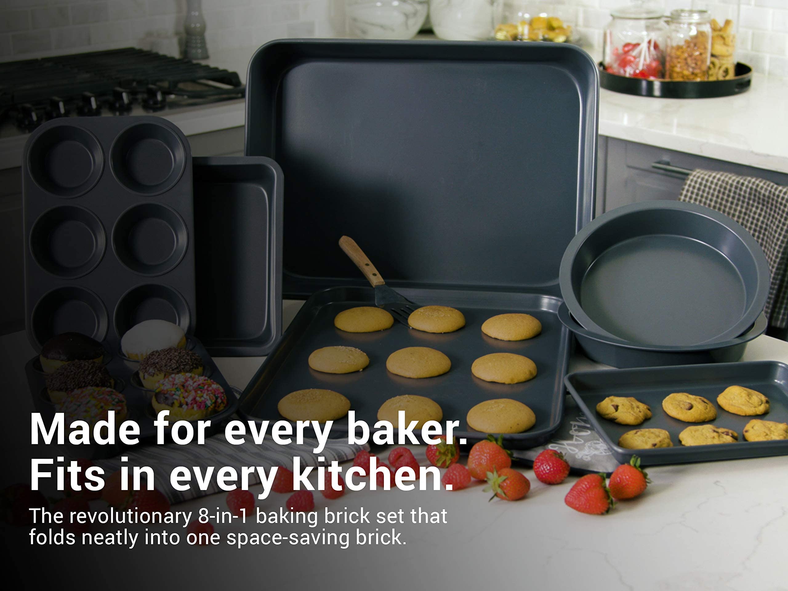 Elbee Home 8-inch square cake tin enables even baking and clean release.