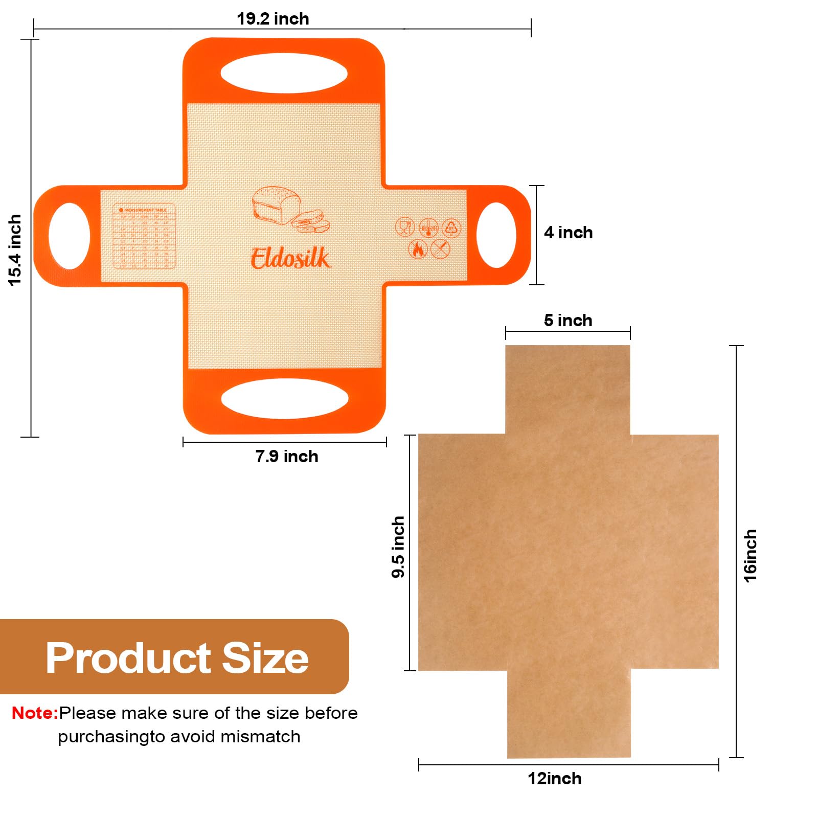 Eldosilk 9x5 loaf pan baking sheets fit standard pans for quick prep