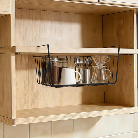 ELEATTRUN wire basket with tight mesh keeps items visible and secure.