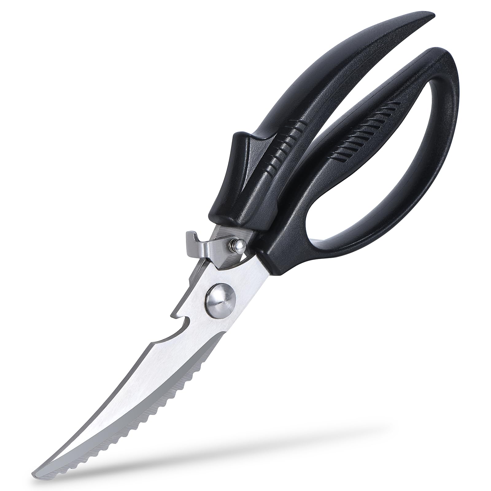 Eleckey left-handed kitchen scissors blade close-up for precision cuts