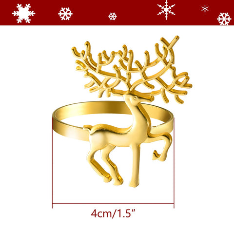 ELECLAND gold napkin ring close-up shows smooth surface and delicate detail.