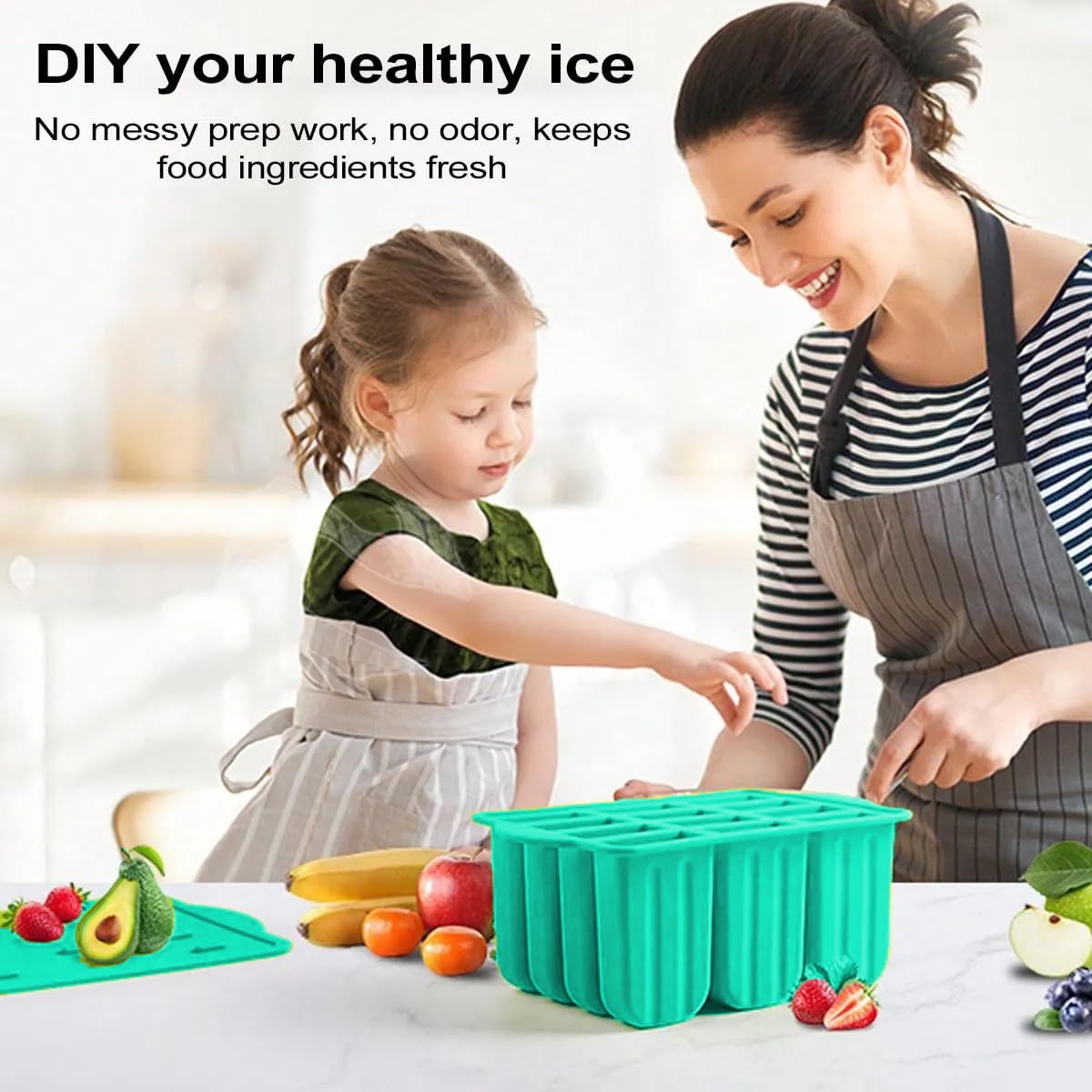 Elecphbo popsicle mold set with sticks enables quick creations