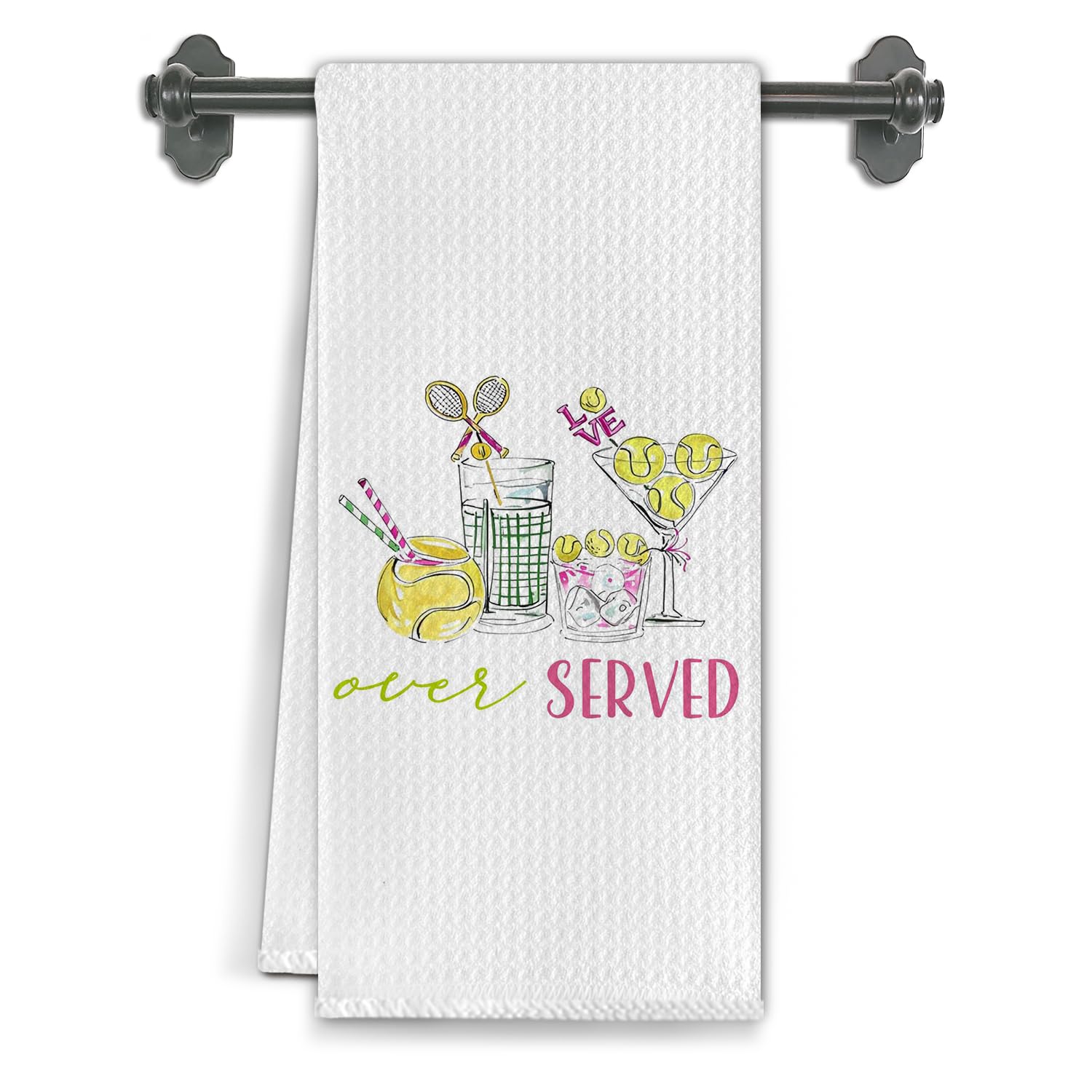 Elefeltclave martini-print kitchen towel for quick drying and stylish kitchen decor.