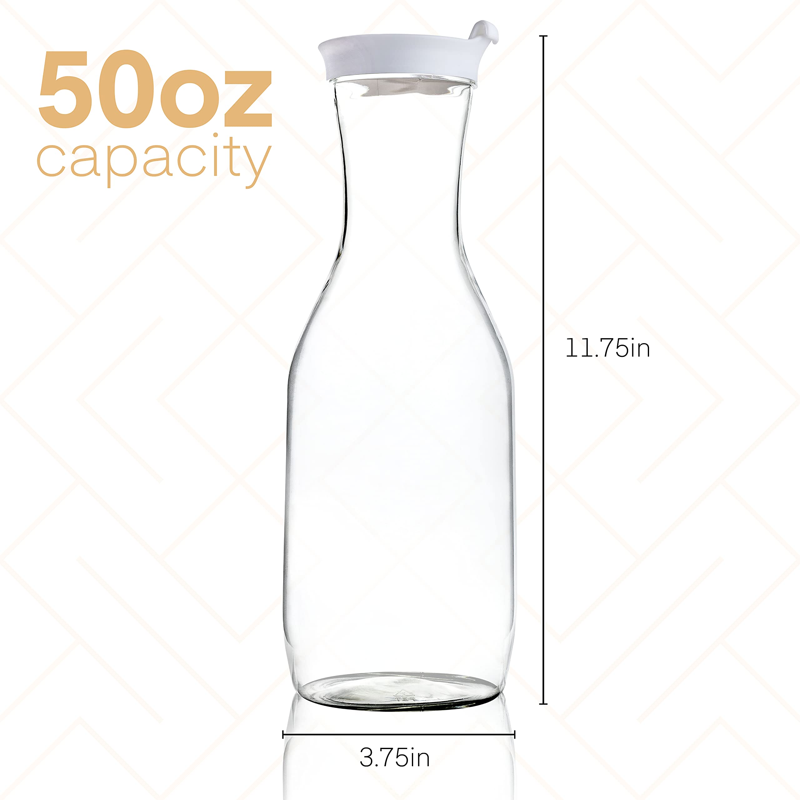 Elegant Disposables table pitcher with spout streamlines serving at restaurants or schools.