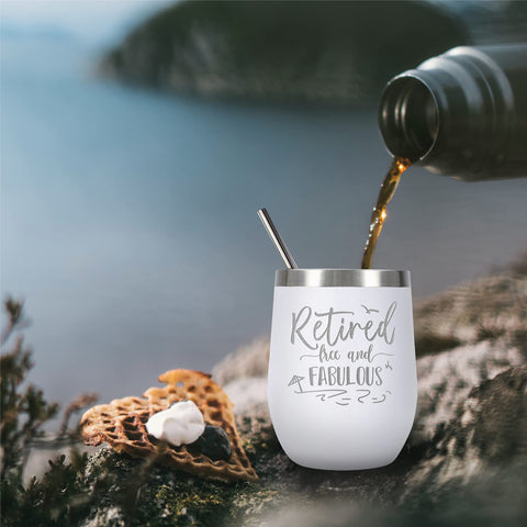 ELEGANTPARK 12oz stemless wine tumbler fits comfortably in hand.
