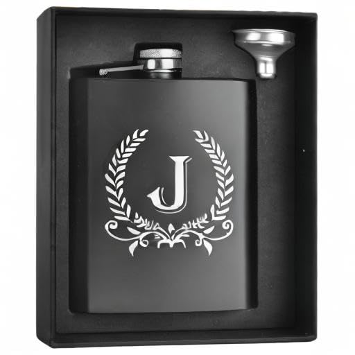 ELEGANTPARK bachelor party hip flask with monogram for a memorable keepsake.