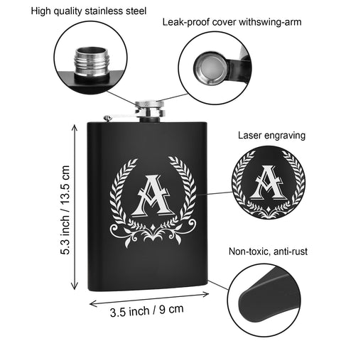 ELEGANTPARK flask with funnel for easy filling and travel.