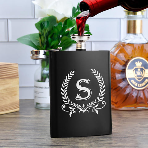 ELEGANTPARK hip flask branch design engraving adds subtle sophistication.