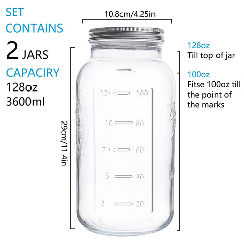 ElegantTime extra wide mouth jar lid close-up shows airtight, leak-proof silver lids