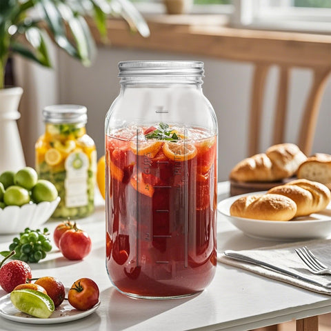 Eleganttime half-gallon mason jar ideal for canning, storage, and bulk prep.