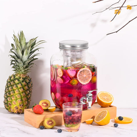 Eleganttime ice-ready dispenser with wide mouth and secure spigot