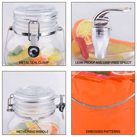 Eleganttime leak-proof silicone gasket ensures secure sealing during outdoor gatherings.
