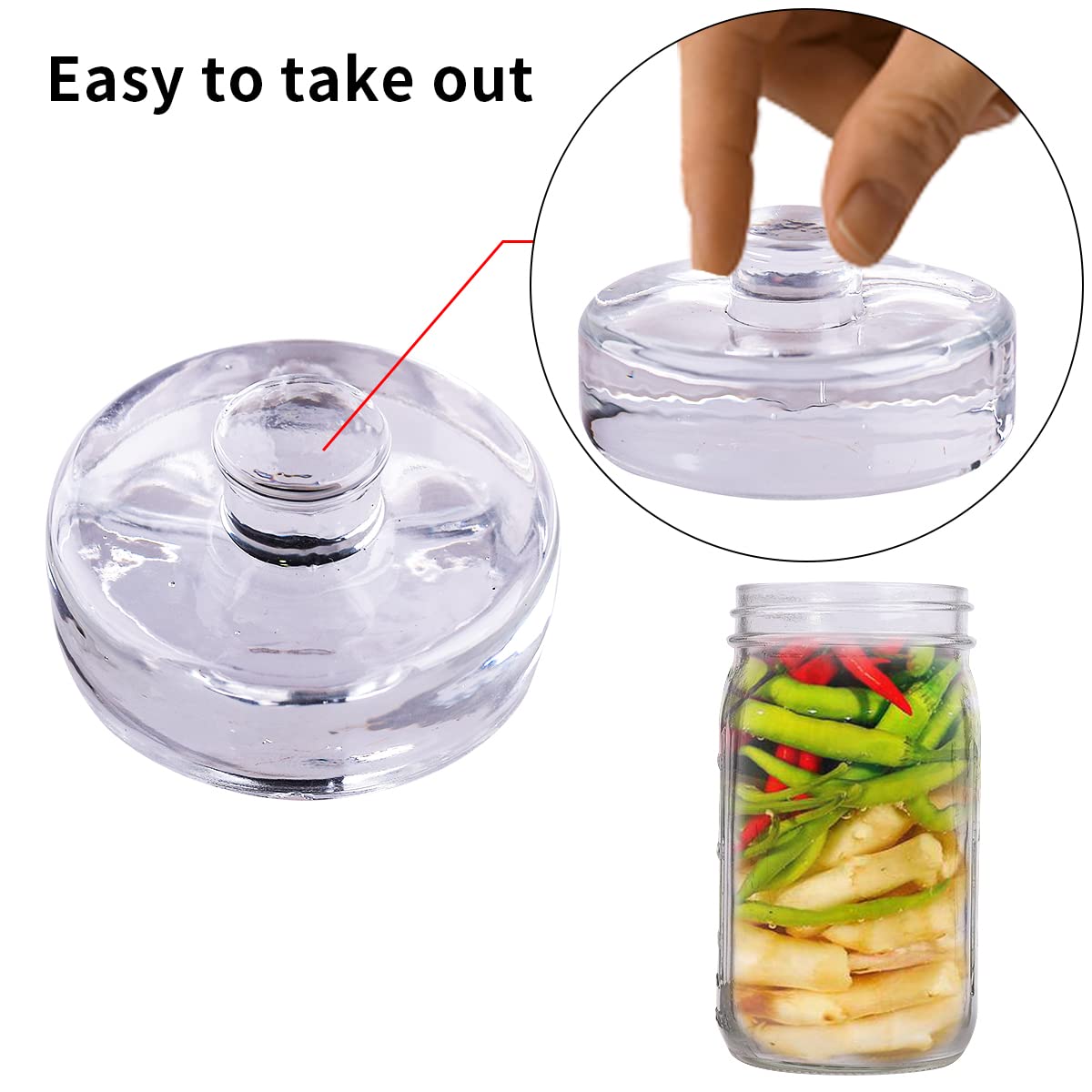 Eleganttime wide-mouth jar weights fitting standard mason jars