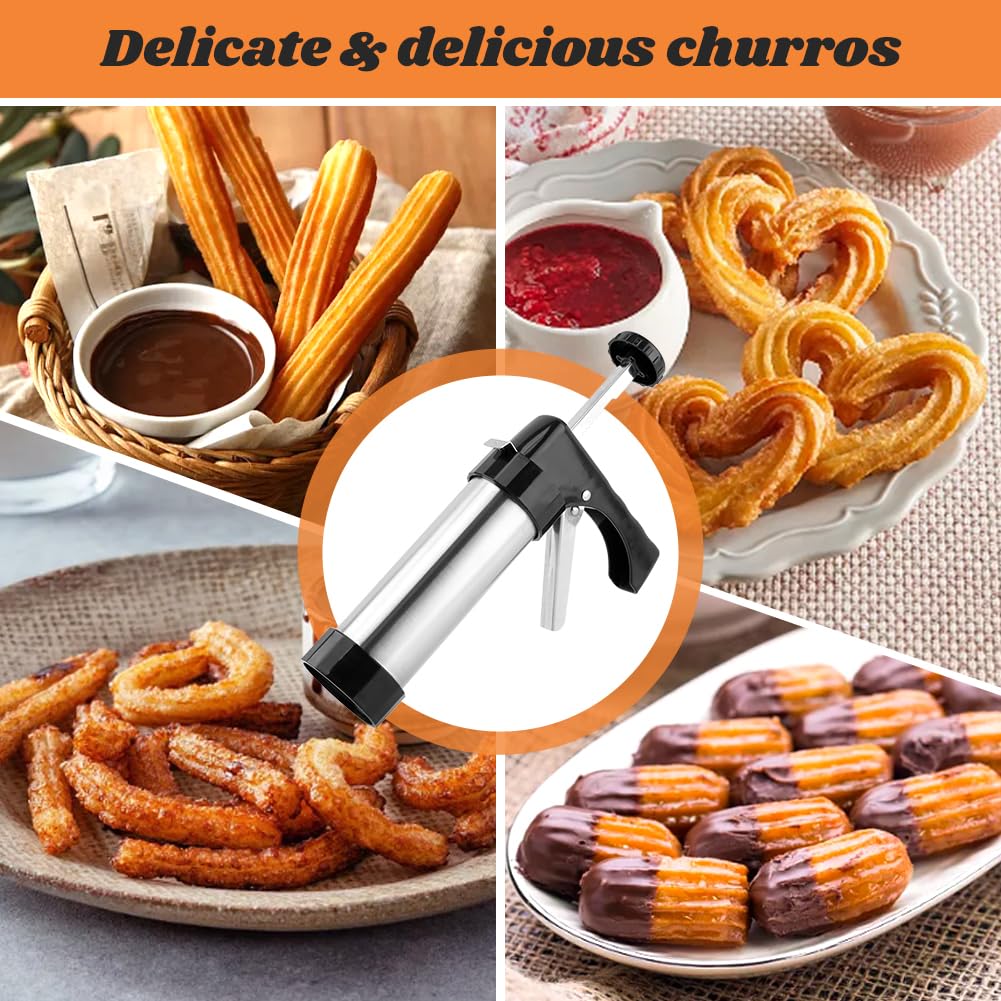 Elegicklip serving plate shows finished churros and cookies.