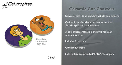 Elektroplate Scooby-Doo coaster durable ceramic handles daily use.