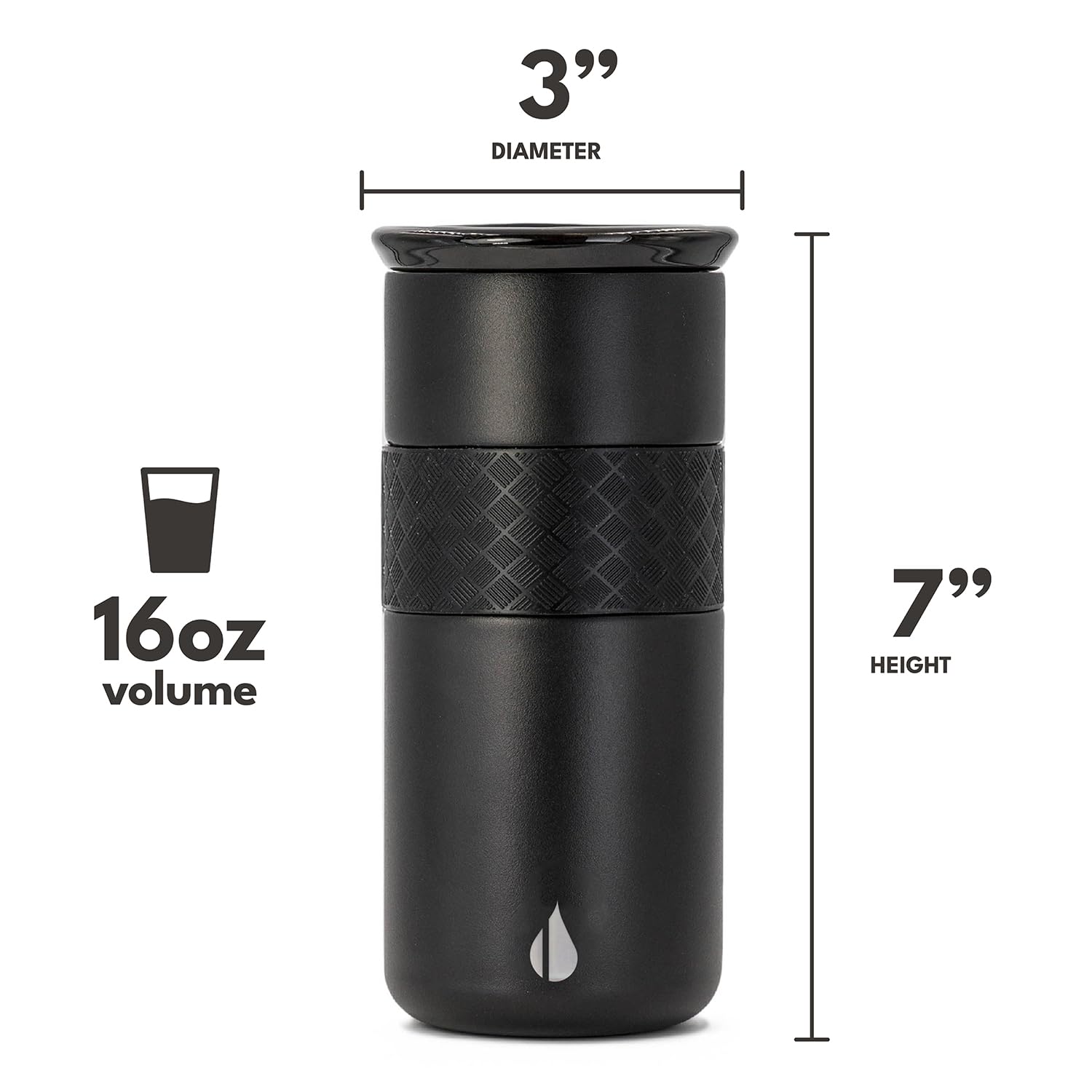 Elemental Artisan triple-wall insulation keeps beverages hot up to six hours