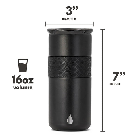 Elemental Artisan triple-wall insulation keeps beverages hot up to six hours