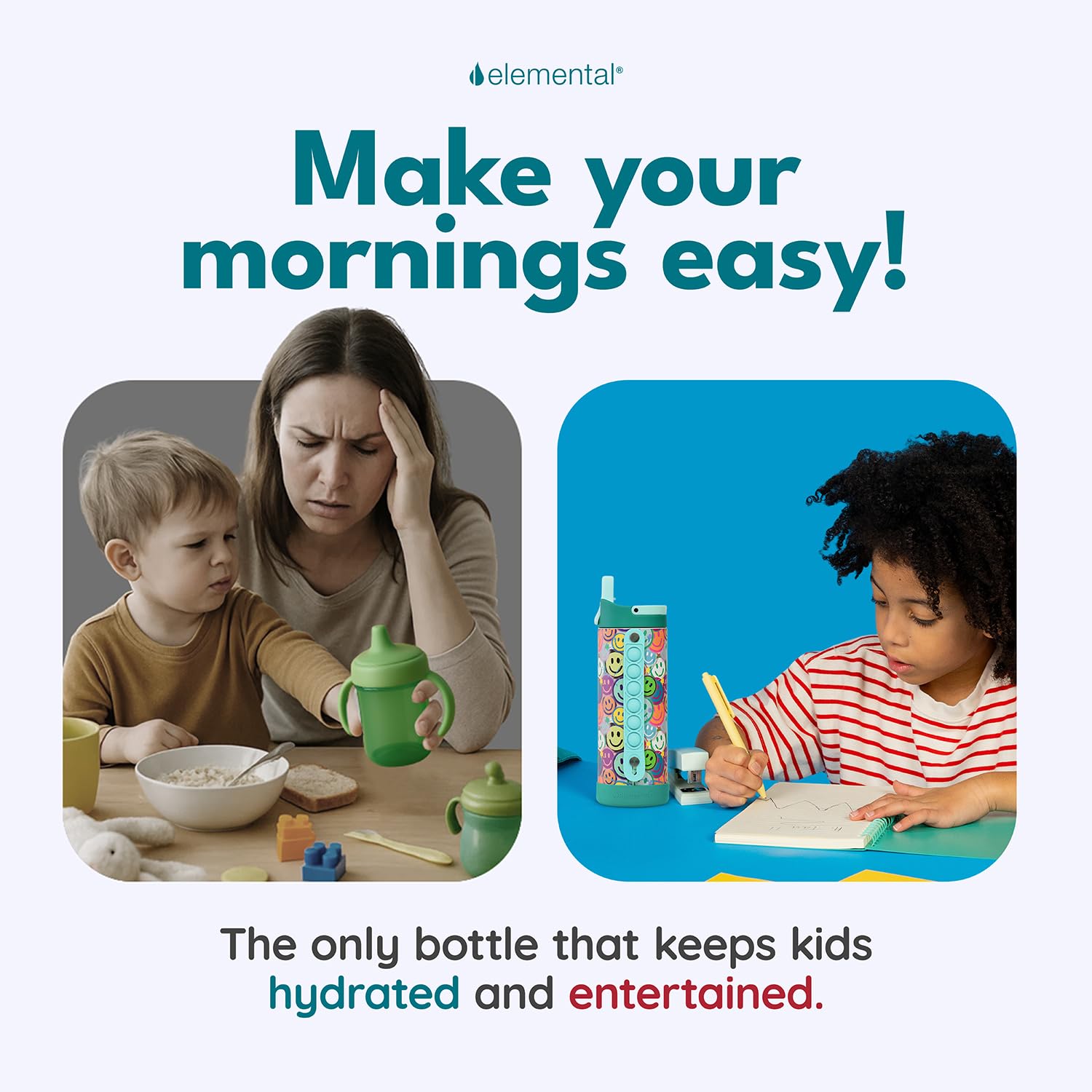 Elemental Iconic BPA-free bottle designed for safe daily use.