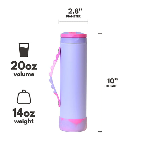 Elemental Iconic Kids Water Bottle 20oz capacity ideal for daily hydration.