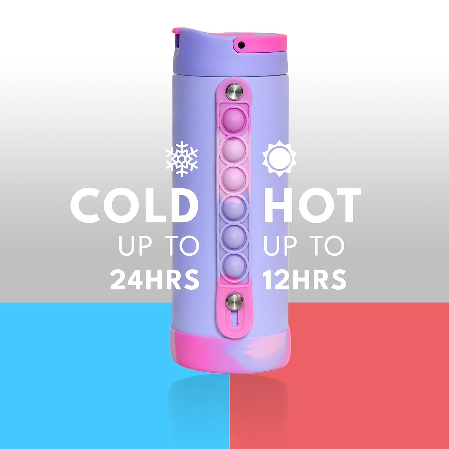 Elemental Iconic Kids Water Bottle backpack-friendly design for school use.