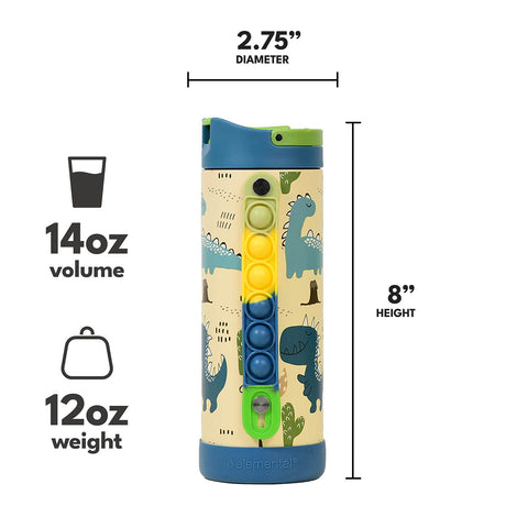 Elemental Iconic Kids Water Bottle BPA-free materials for daily use